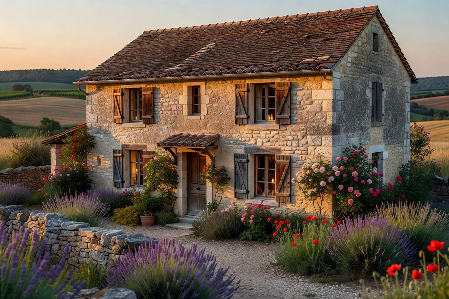 Gîte rural en pierres de Puisaye au coeur d'un jardin fleuri